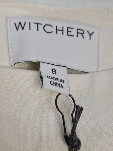 Witchery Chalk Stretch Linen Blend Pants Size 8 by SwapUp-Online Second Hand Store-Online Thrift Store