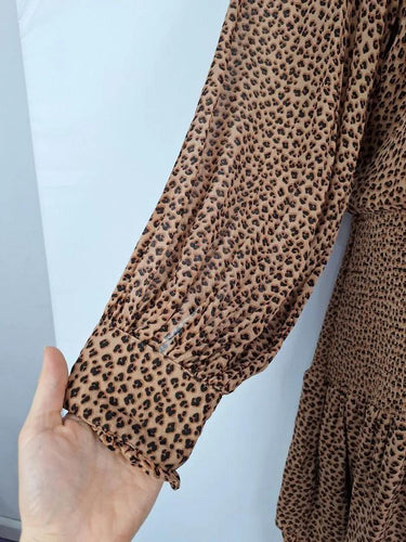 Witchery Cheetah Dropped Waist Dress Size 16 by SwapUp-Online Second Hand Store-Online Thrift Store