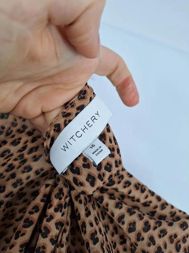 Witchery Cheetah Dropped Waist Dress Size 16 by SwapUp-Online Second Hand Store-Online Thrift Store