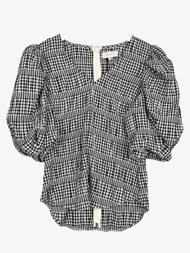 Witchery Classic Gingham Shirred Blouse Size 8 by SwapUp-Online Second Hand Store-Online Thrift Store