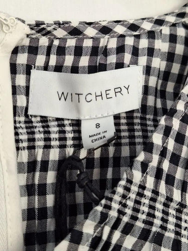 Witchery Classic Gingham Shirred Blouse Size 8 by SwapUp-Online Second Hand Store-Online Thrift Store