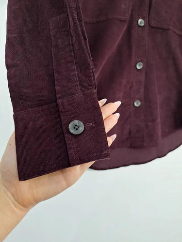 Witchery Classic Maroon Corduroy Buttoned Jacket Size 8 by SwapUp-Online Second Hand Store-Online Thrift Store