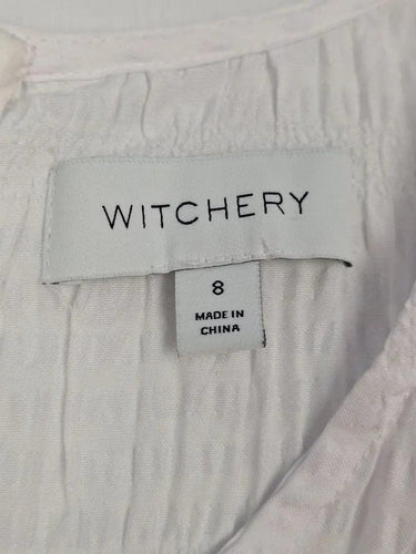 Witchery Cloud Puff Sleeve Blouse Size 8 by SwapUp-Online Second Hand Store-Online Thrift Store