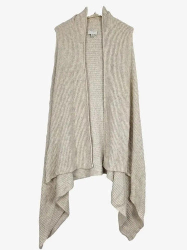 Witchery Cream Marble Knitted Sleeveless Cardigan Size S by SwapUp-Online Second Hand Store-Online Thrift Store