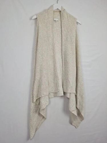 Witchery Cream Marble Knitted Sleeveless Cardigan Size S by SwapUp-Online Second Hand Store-Online Thrift Store