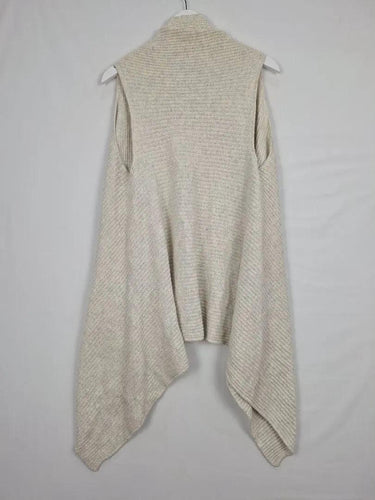 Witchery Cream Marble Knitted Sleeveless Cardigan Size S by SwapUp-Online Second Hand Store-Online Thrift Store