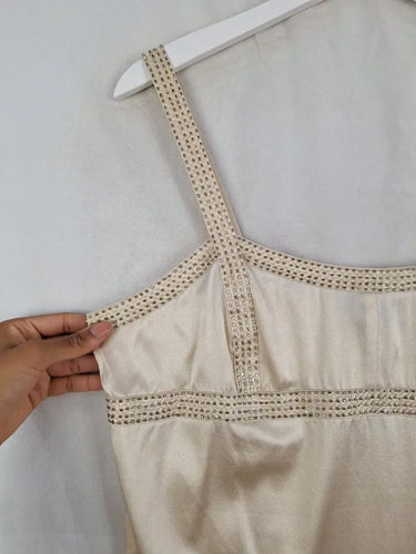 Witchery Cream Silk Y2K Top Size 12 by SwapUp-Online Second Hand Store-Online Thrift Store