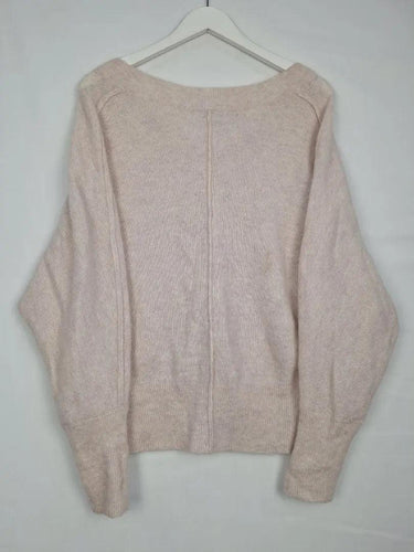 Witchery Cream V Neck Cosy Jumper Size S by SwapUp-Online Second Hand Store-Online Thrift Store