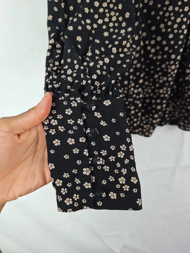 Witchery Dainty Floral Tie Neck Blouse Size 8 by SwapUp-Online Second Hand Store-Online Thrift Store