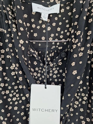 Second-Hand - Witchery Dainty Flower Neck Bow Shirt Size 8 - SwapUp