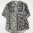 Witchery Dark Paisley Linen Blouse Size 6 by SwapUp-Online Second Hand Store-Online Thrift Store