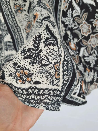 Witchery Dark Paisley Linen Blouse Size 6 by SwapUp-Online Second Hand Store-Online Thrift Store