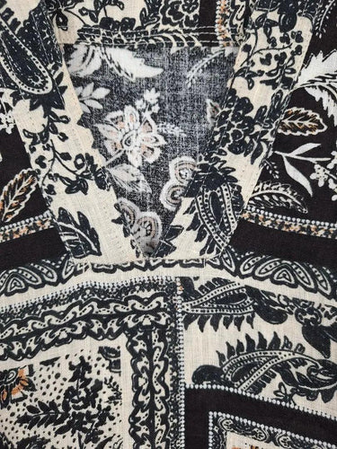 Witchery Dark Paisley Linen Blouse Size 6 by SwapUp-Online Second Hand Store-Online Thrift Store