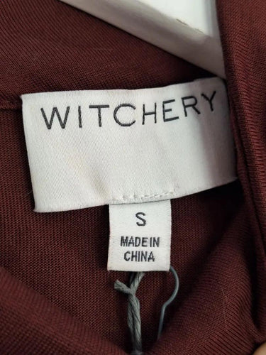 Witchery Dark Plum Mock Neck Top Size S by SwapUp-Online Second Hand Store-Online Thrift Store