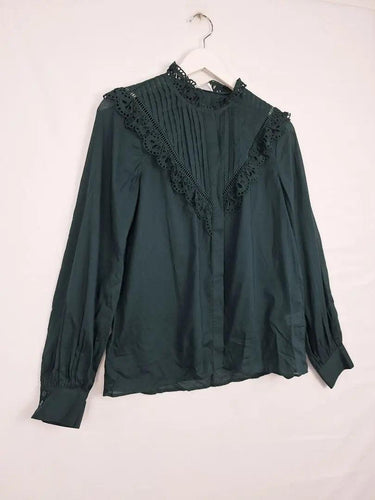 Witchery Deep Emerald Feminine Blouse Size 8 by SwapUp-Online Second Hand Store-Online Thrift Store