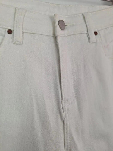 Second-Hand - Witchery Distressed Tapered Casual Denim Jeans Size 8 - SwapUp