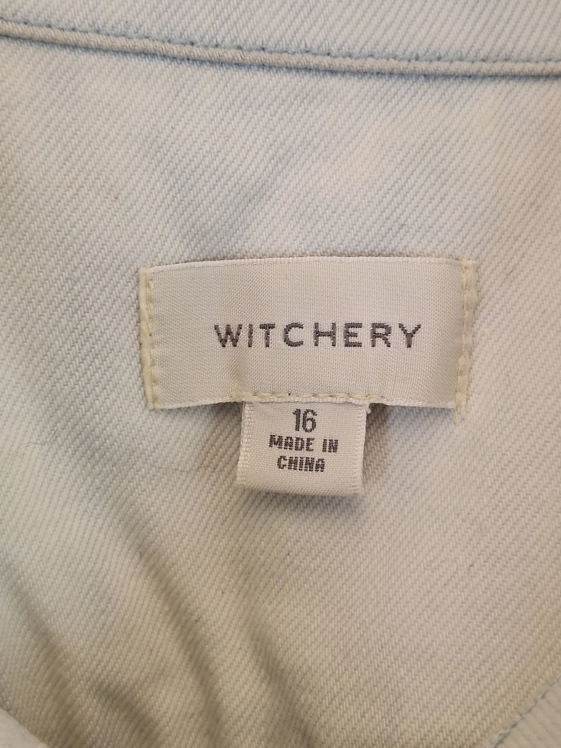 Witchery Essential Distressed Denim Jacket Size 16 by SwapUp-Online Second Hand Store-Online Thrift Store