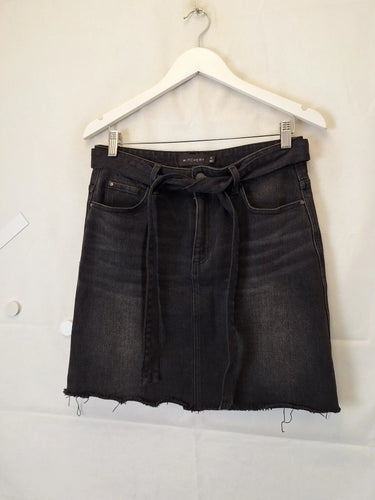 Witchery Essential Tie Waist Denim Mini Skirt Size 10 by SwapUp-Online Second Hand Store-Online Thrift Store