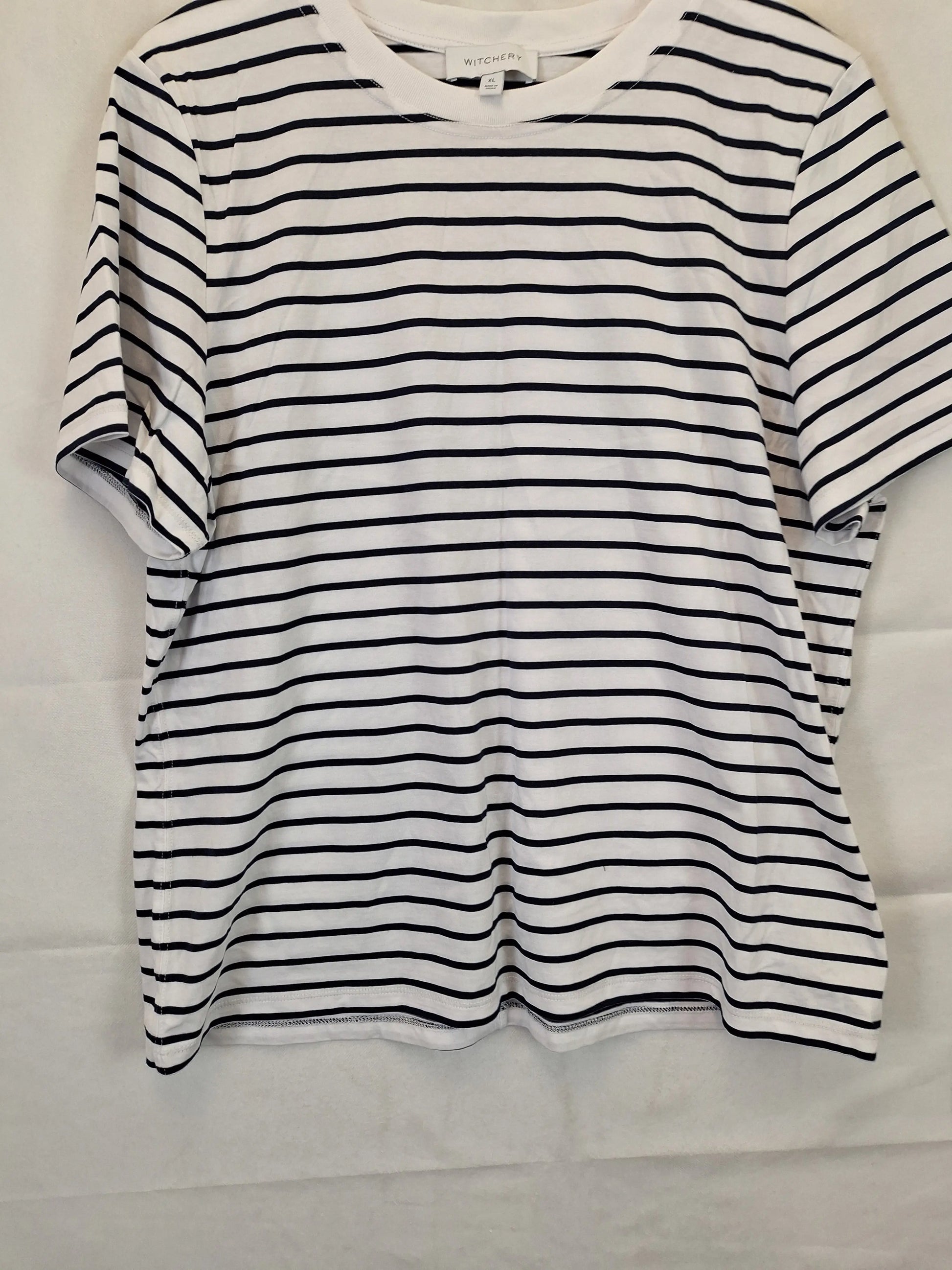 Witchery Everyday Round Neck Striped T-shirt Size XL by SwapUp-Online Second Hand Store-Online Thrift Store