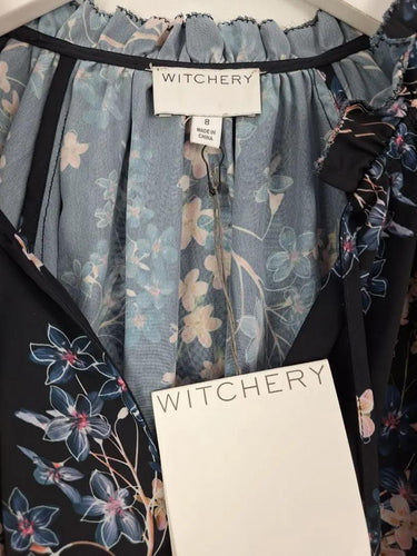 Witchery Flowy Blossom Neck Tie Shirt Size 8 by SwapUp-Online Second Hand Store-Online Thrift Store