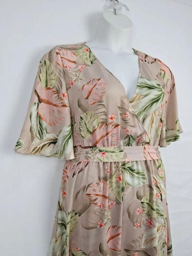 Witchery Flowy Palm Maxi Dress Size 14 by SwapUp-Online Second Hand Store-Online Thrift Store