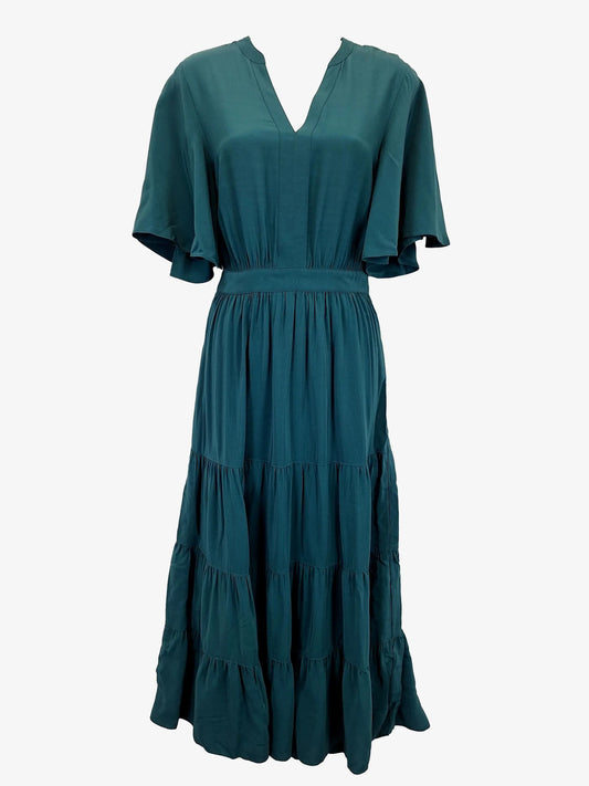 Witchery Flutter Sleeve Tiered Midi Dress Size 8 by SwapUp-Online Second Hand Store-Online Thrift Store