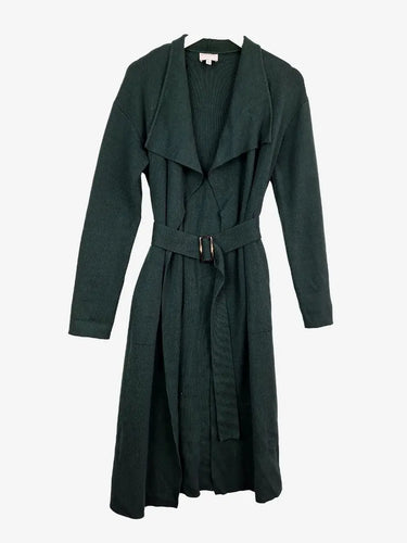 Witchery Forest Green Thick Belted Waterfall Cardigan Size XS by SwapUp-Online Second Hand Store-Online Thrift Store