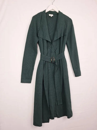 Witchery Forest Green Thick Belted Waterfall Cardigan Size XS by SwapUp-Online Second Hand Store-Online Thrift Store