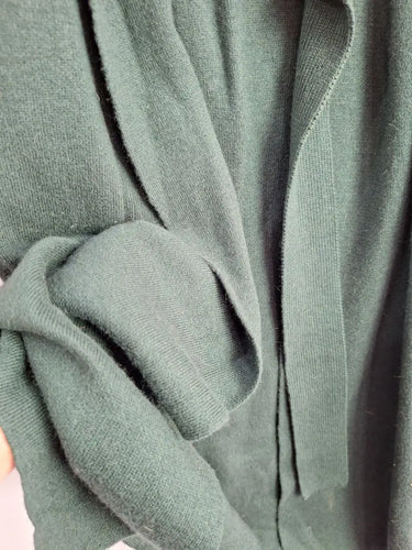 Witchery Forest Green Thick Belted Waterfall Cardigan Size XS by SwapUp-Online Second Hand Store-Online Thrift Store