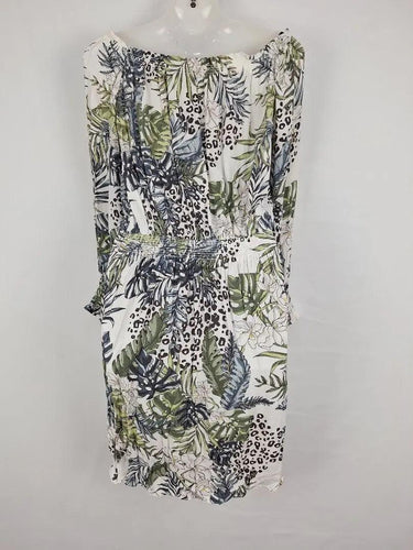 Witchery Gathered Jungle Print Midi Dress Size 10 by SwapUp-Online Second Hand Store-Online Thrift Store