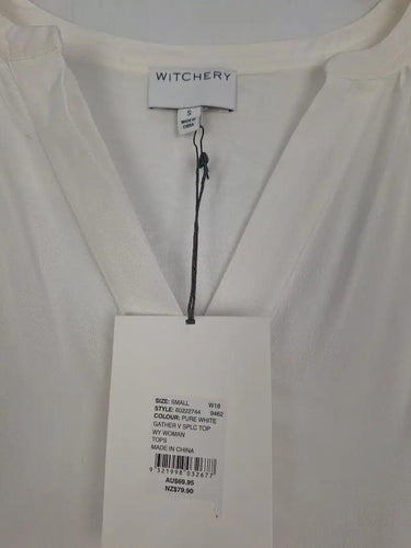 Witchery Gathered V Split Top Size S by SwapUp-Online Second Hand Store-Online Thrift Store