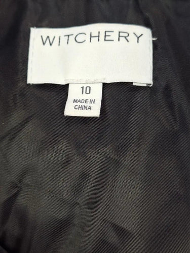 Witchery Gold Zip Chic Puffer Vest Size 10 by SwapUp-Online Second Hand Store-Online Thrift Store