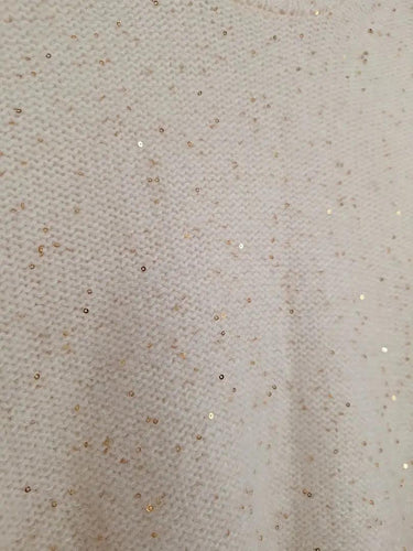 Witchery Gold threaded Mini Sequin Crew Knit Jumper Size S by SwapUp-Online Second Hand Store-Online Thrift Store