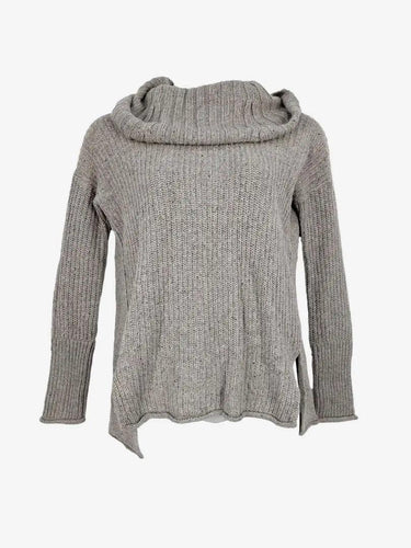 Witchery Grey Marle Cowl Chunky Knit Jumper Size XS by SwapUp-Online Second Hand Store-Online Thrift Store