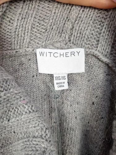 Witchery Grey Marle Cowl Chunky Knit Jumper Size XS by SwapUp-Online Second Hand Store-Online Thrift Store