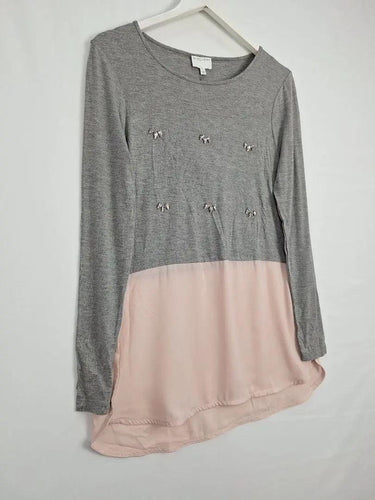 Witchery Grey Marle Embellished Front Top Size S by SwapUp-Online Second Hand Store-Online Thrift Store