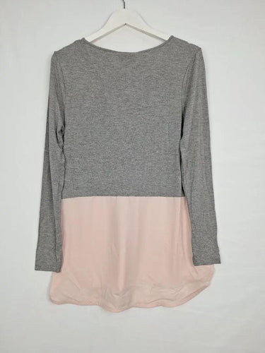 Witchery Grey Marle Embellished Front Top Size S by SwapUp-Online Second Hand Store-Online Thrift Store
