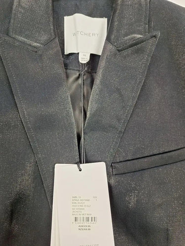 Witchery High Shine Sleek Blazer Size 10 by SwapUp-Online Second Hand Store-Online Thrift Store