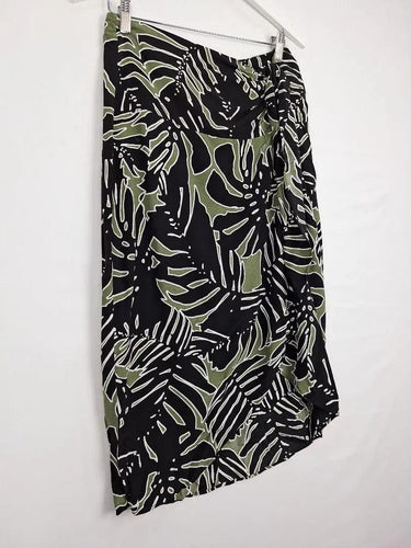 Witchery Hunter Green  Printed Sarong Midi Skirt Size 10 by SwapUp-Online Second Hand Store-Online Thrift Store