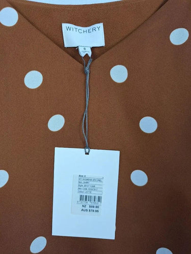 Witchery Latte Spot Cami Top Size 8 by SwapUp-Online Second Hand Store-Online Thrift Store