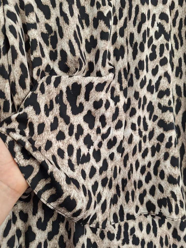 Second-Hand - Witchery Leopard Bishop Sleeve Buttoned Shirt Size 8 - SwapUp