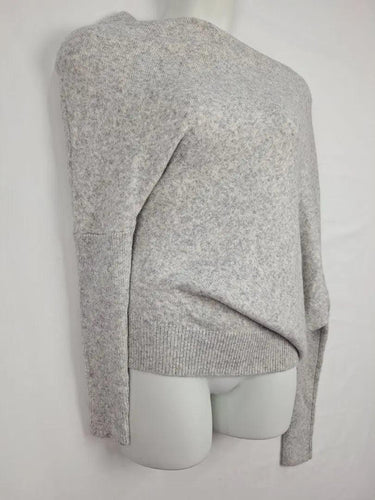 Witchery Light Grey Asymmetric Knit Jumper Size XS by SwapUp-Online Second Hand Store-Online Thrift Store