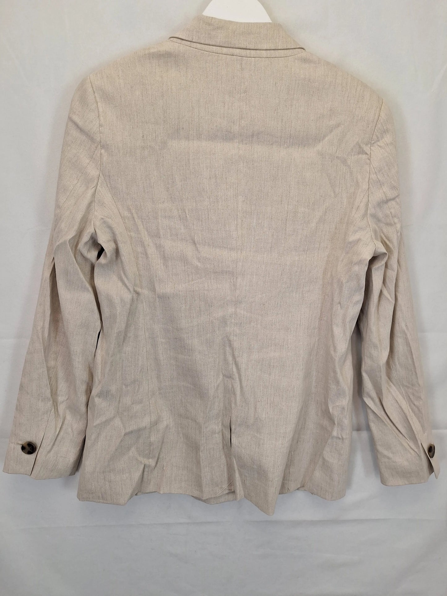 Witchery Linen Blend Double Breasted Jacket Size 12 by SwapUp-Online Second Hand Store-Online Thrift Store