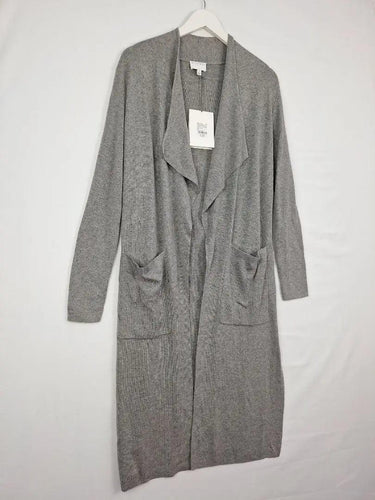 Witchery Mid Grey Shawl Collar Knit Cardigan Size XS by SwapUp-Online Second Hand Store-Online Thrift Store