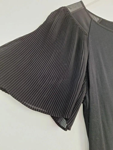 Witchery Mini Pleated Sleeve Jersey Top Size S by SwapUp-Online Second Hand Store-Online Thrift Store