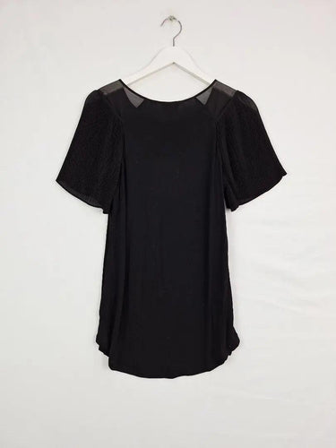 Witchery Mini Pleated Sleeve Jersey Top Size S by SwapUp-Online Second Hand Store-Online Thrift Store