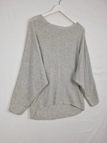 Witchery Mottled Grey Bat Sleeve Jumper Size S by SwapUp-Online Second Hand Store-Online Thrift Store