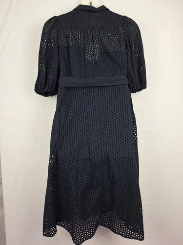 Witchery Navy Broderie Belted Shirt Midi Dress Size 12 by SwapUp-Online Second Hand Store-Online Thrift Store