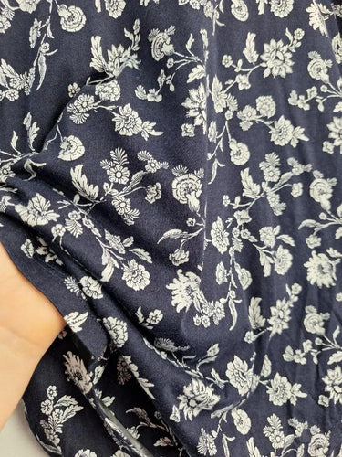 Witchery Navy Floral Long Sleeve Staple Top Size S by SwapUp-Online Second Hand Store-Online Thrift Store