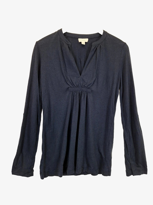 Witchery Navy Gathered Jersey  Top Size S by SwapUp-Online Second Hand Store-Online Thrift Store